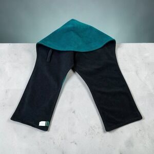 Orvis Fleece Hooded Scarf Teal Black Reversible‎ Balaclava Made in USA Vintage